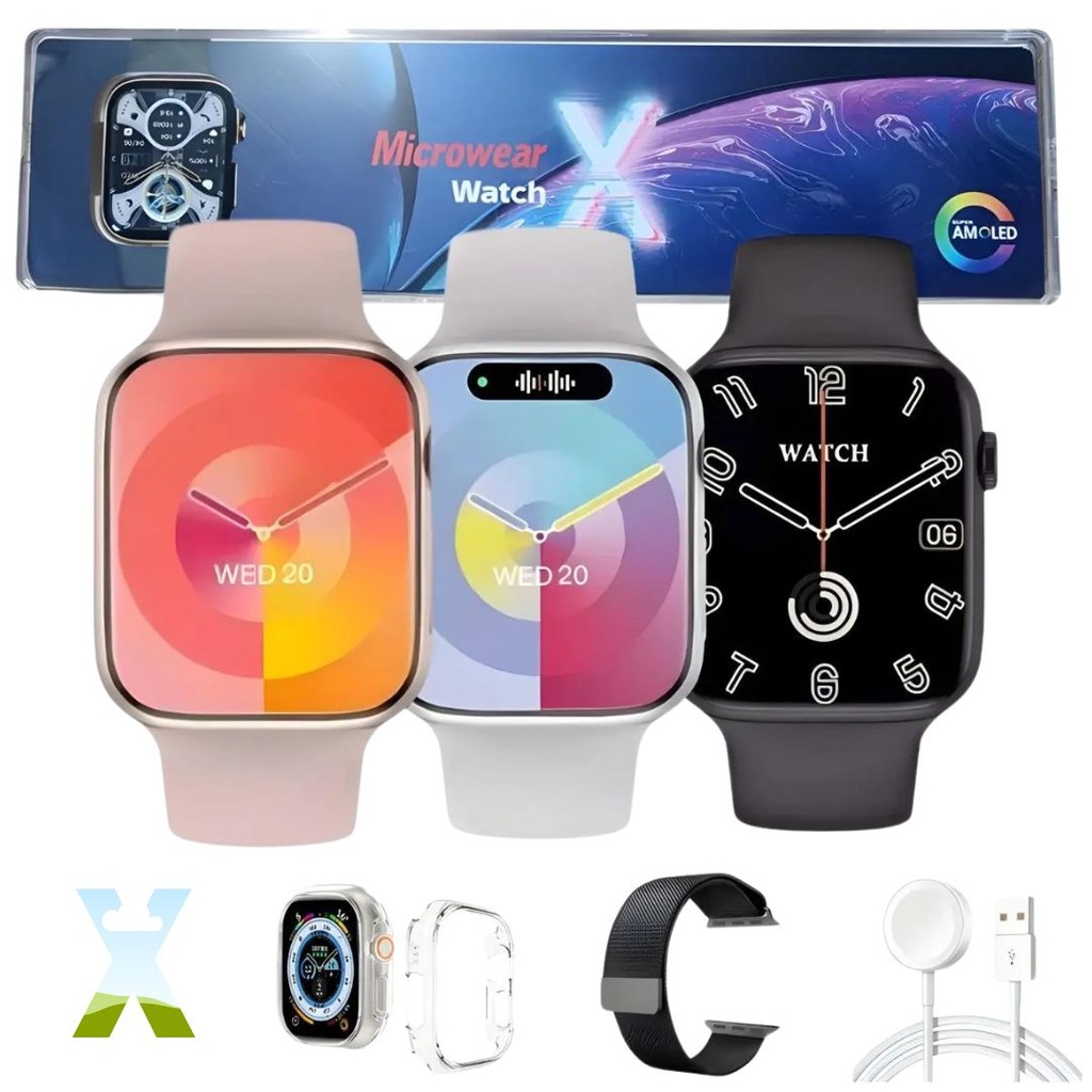 Watch X Smartwatch Relogio X Serie 10 Amoled Nfc Chat GPT Lancamento 2025 Microwear