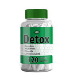 Detox 100% natural 120 Cápsulas de 500 mg Kit com 1,2 e 3 Potes NatuErvas