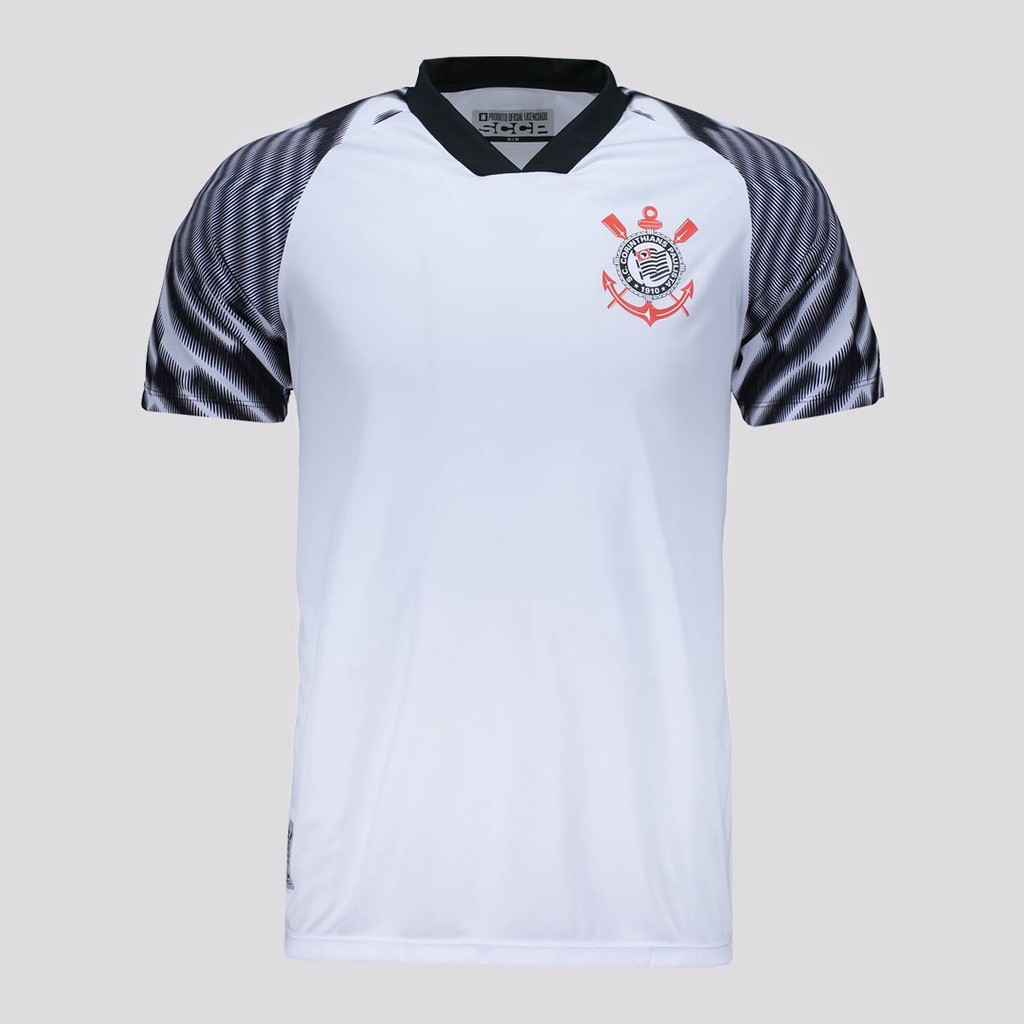 Camisa Corinthians Lines Branca em Oferta na Shopee