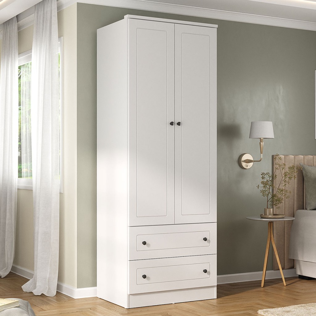 Guarda-Roupa Solteiro Fort 2 Portas 2 Gavetas 100% Mdf - Manbel - Home & Living