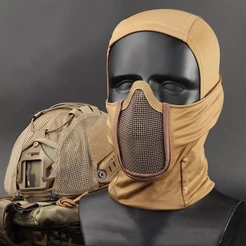 Máscara Facial Completa Tática Malha Balaclava Boné Motocicleta Exército Airsoft Paintball Chapelaria Caça CS Jogo Prote