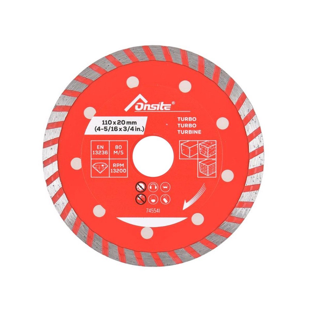Disco Diamantado Turbo 110mm x 5/16'' x 22.23mm / 20mm (745541) - Onsite em Oferta na Shopee