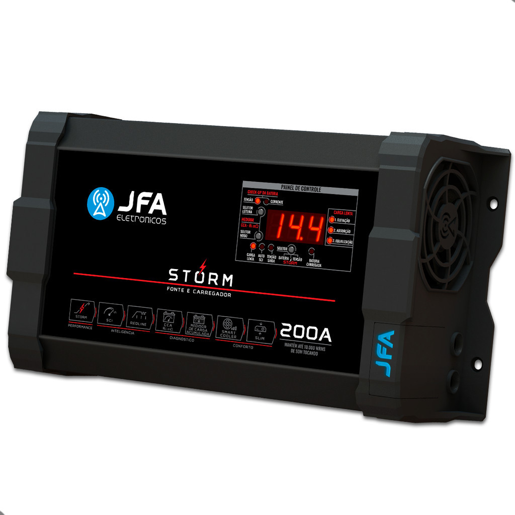 Fonte Carregador Bateria Jfa Storm 200 / 120/220v Bivolt Automático em Oferta na Shopee