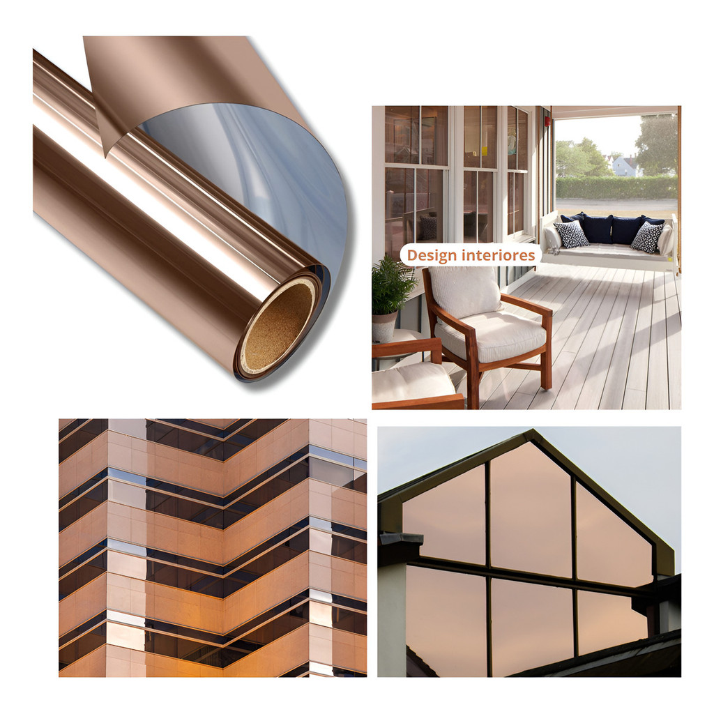 Insulfim Adesivo Film Película Controle Solar AIr Window Blue Bronze Espelhado Vidros Carro 2mx 75cm