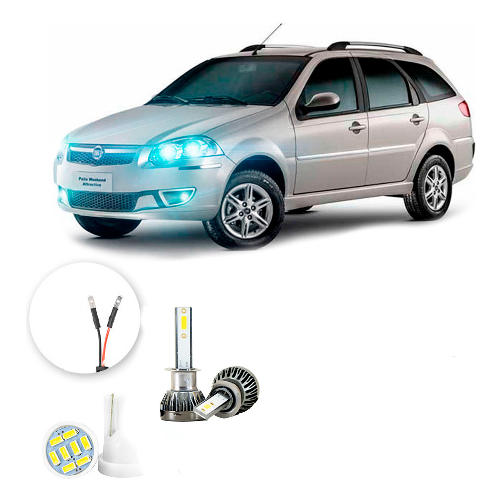 Ultra Led Nano 22000lm Fiat Palio Weekend 2013-2015 Milha em Oferta na Shopee
