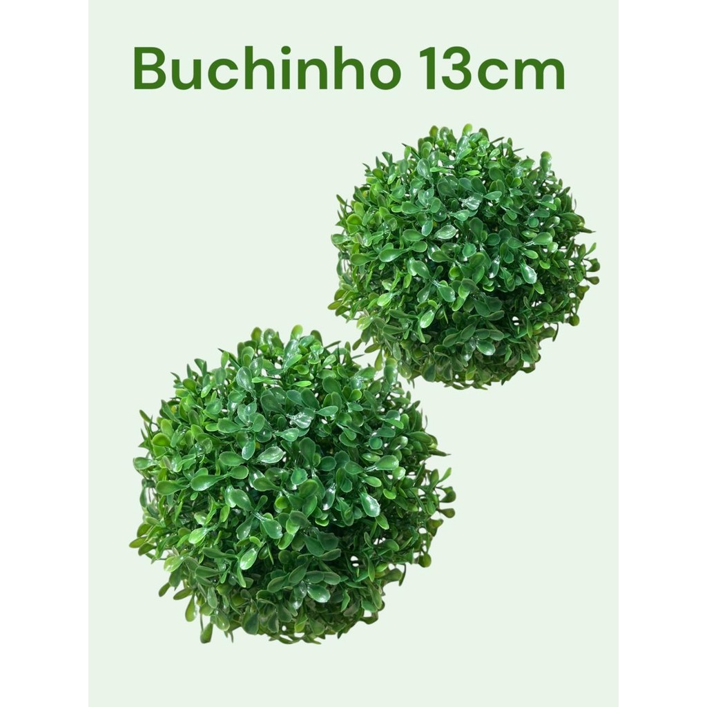 Kit 2 Buchinho Artificial 13Cm Verde Bola De Grama Topiaria em Oferta na Shopee