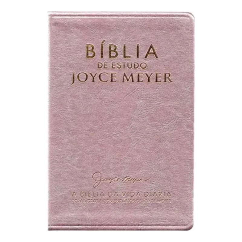 BÍBLIA DE ESTUDO JOYCE MEYER | A BÍBLIA DA VIDA DIÁRIA | NVI | CAPA DE LUXO ROSA BRILHO