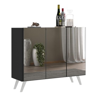 Aparador Buffet 3 Portas com Espelho Retrô Vegas Multimóveis V1013 em Oferta na Shopee