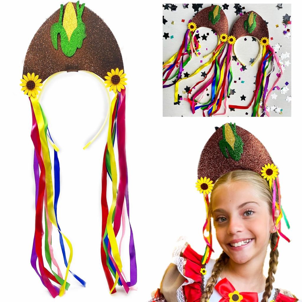 Tiara Chapeu Maria Bonita Junina Cangaceira Infantil Adulto