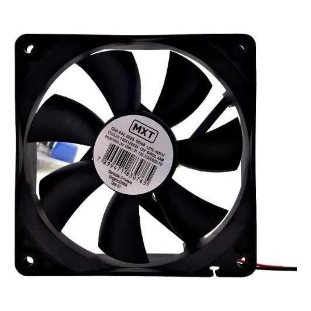 2 x Cooler Fan Preto 120x120x25 120mm Gabinete Ventoinha 12v