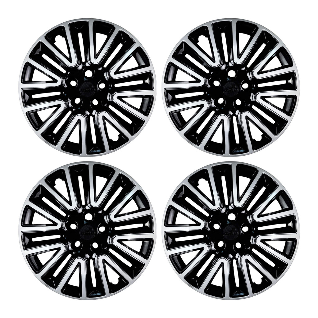 Calota Aro 16" Preto/Prata Modelo Toro/Tracker/T-Cross Jogo c/4 Calotas Grid - 002CP-PBP-E