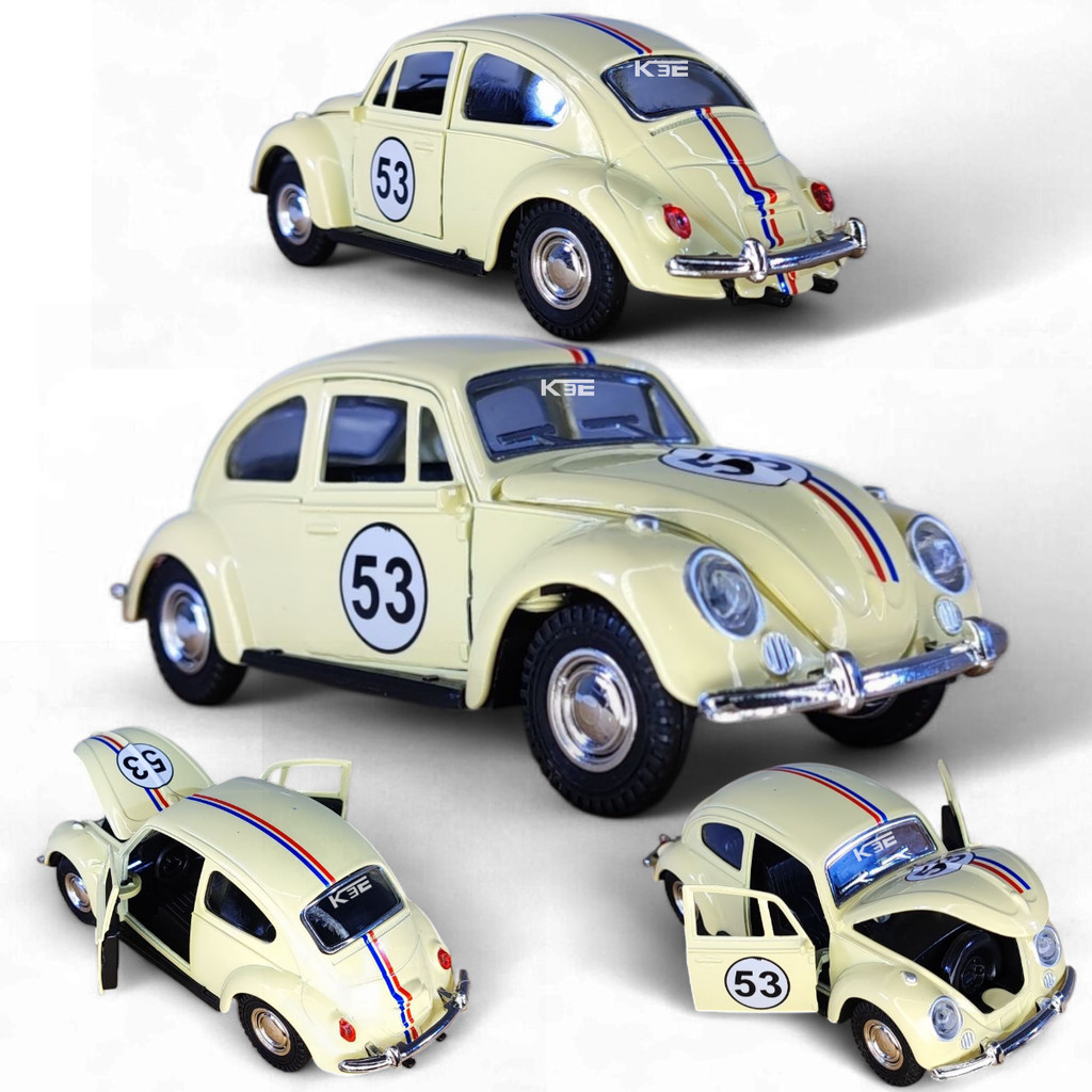 Miniatura Fusca Herbie 53 D Ferro Fricção Abre Porta Premium Colecionável