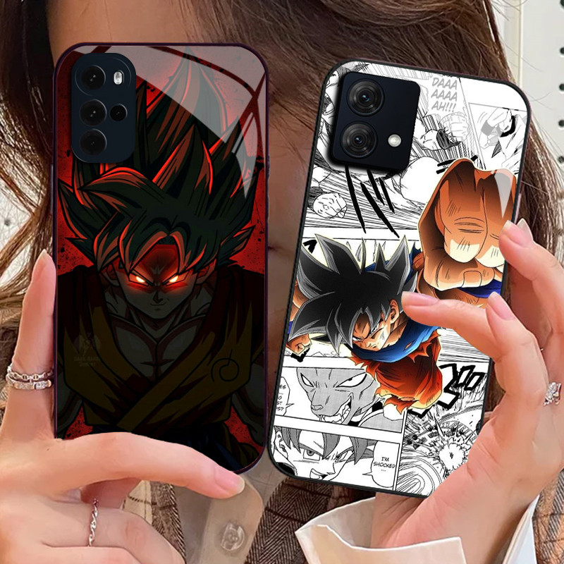 dragon ball z goku 01 Capa De Telefone De Vidro Temperado Para Motorola Moto G14 G24 Power G34 G54 G64 G84 G85 G34 G Pla