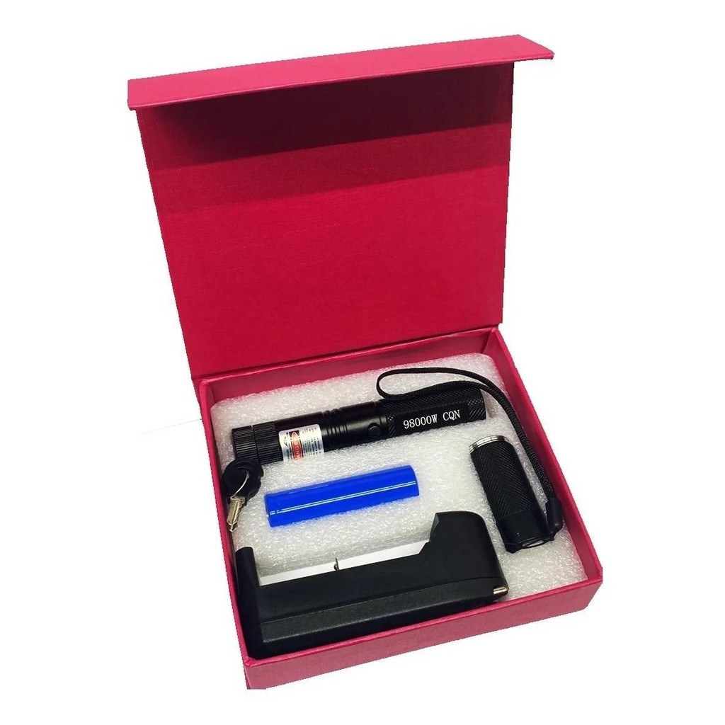 Caneta Laser Pointer Verde Ultra Forte Alcance 50km com Chave Vt Laser 303