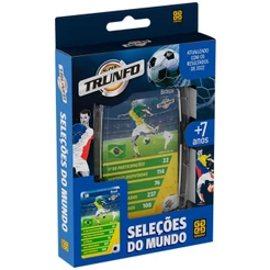 SUPER TRUNFO SELEÇÕES DO MUNDO GROW 32 CARTAS TIME FUTEBOL ESPORTE PERGUNTA GOL VITÓRIA JOGO JOGADOR