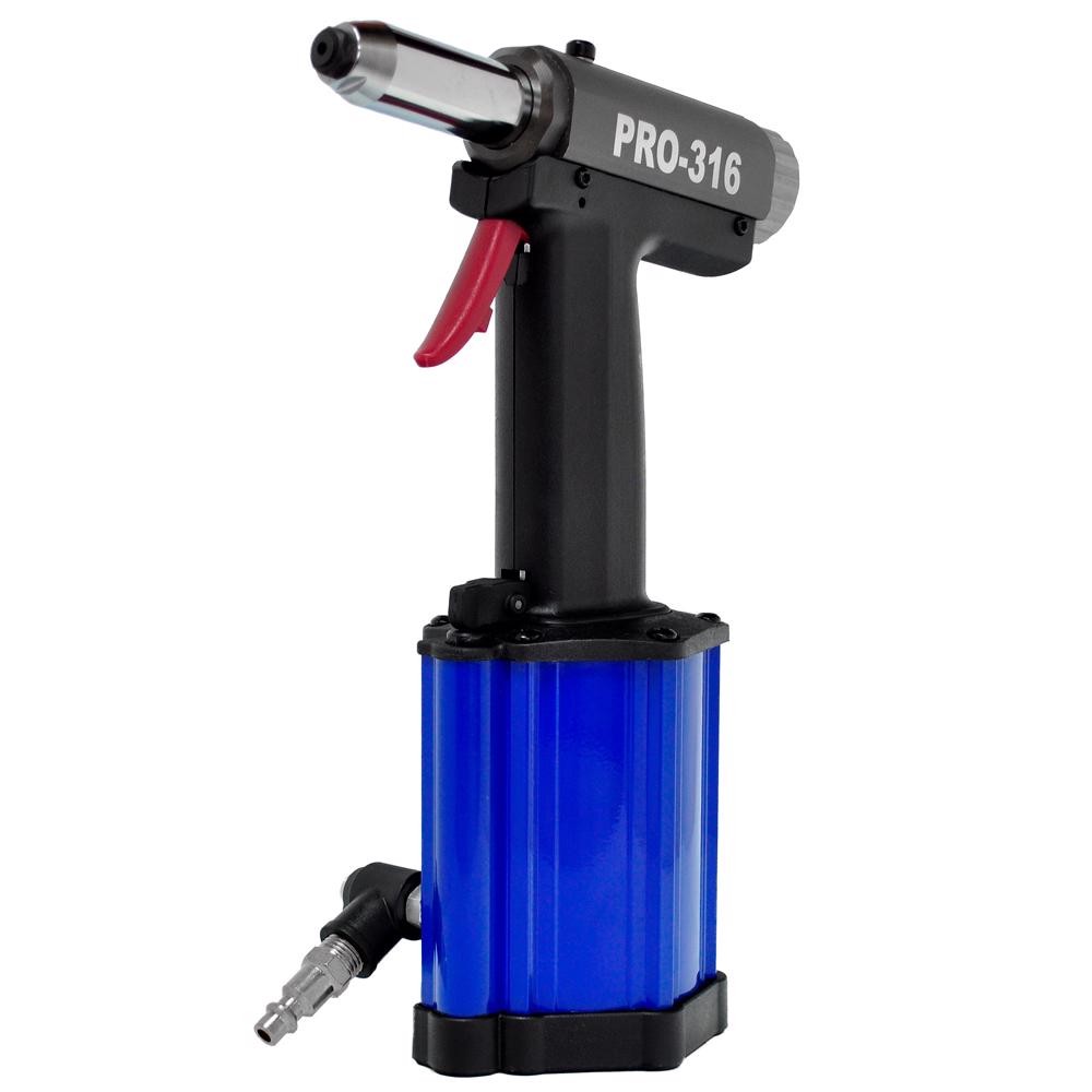 Rebitador Pneumático de Repuxo 3/16 POL com Acessórios PRO-316 LDR2