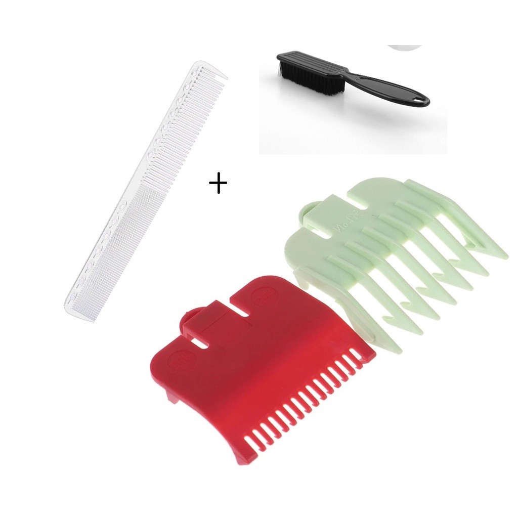 KIT PENTE DE CORTE ANTI ESTATICO+PENTE DE DISFARCE+ESCOVA DEGADE PARA BARBEIRO