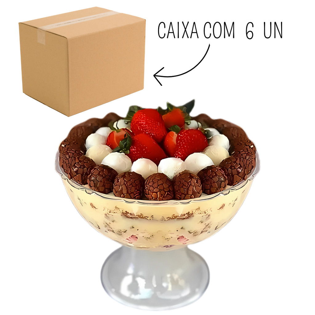 6 Taça P/ Sobremesa Acrilica Transparente 2,8L- Lsc Toys (CHOCO) OFF