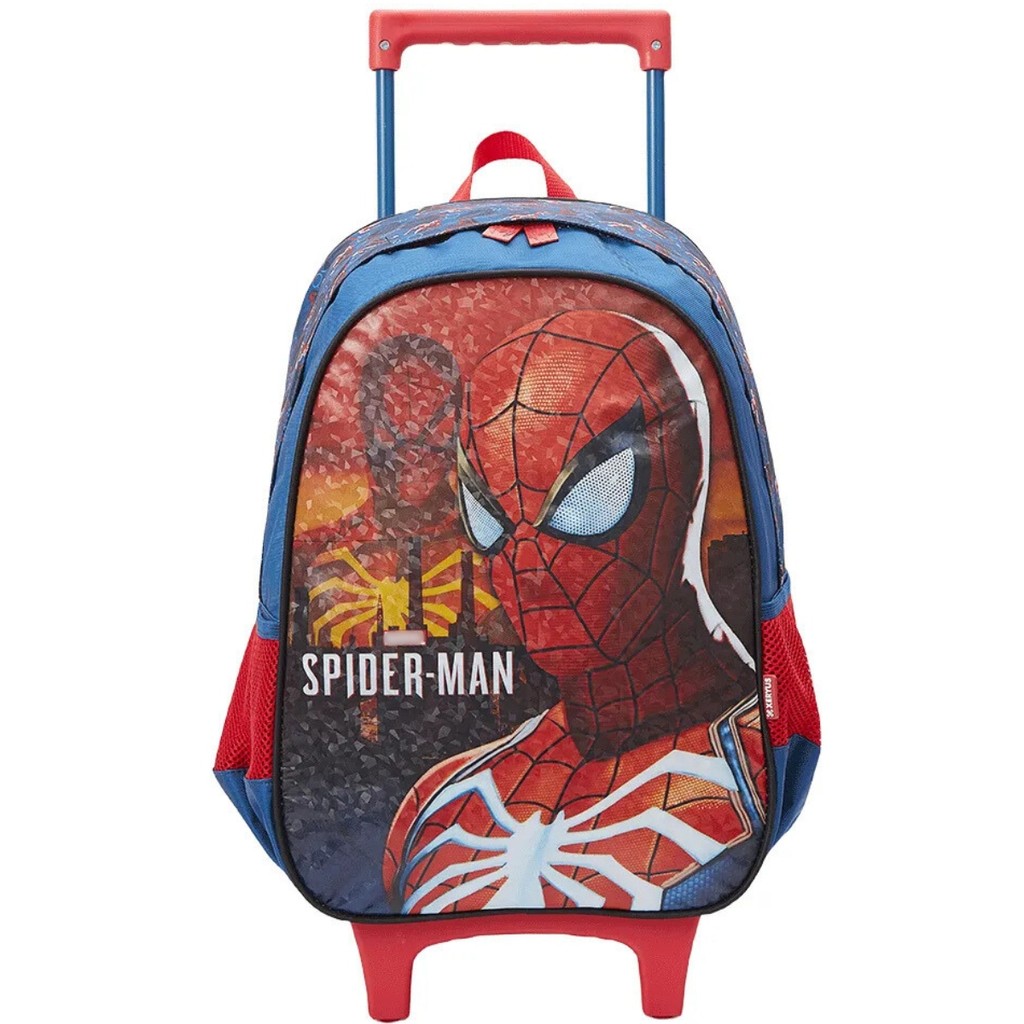 Mochila Infantil Escolar Spiderman C/ Rodas 18l Homem Aranha em Oferta na Shopee