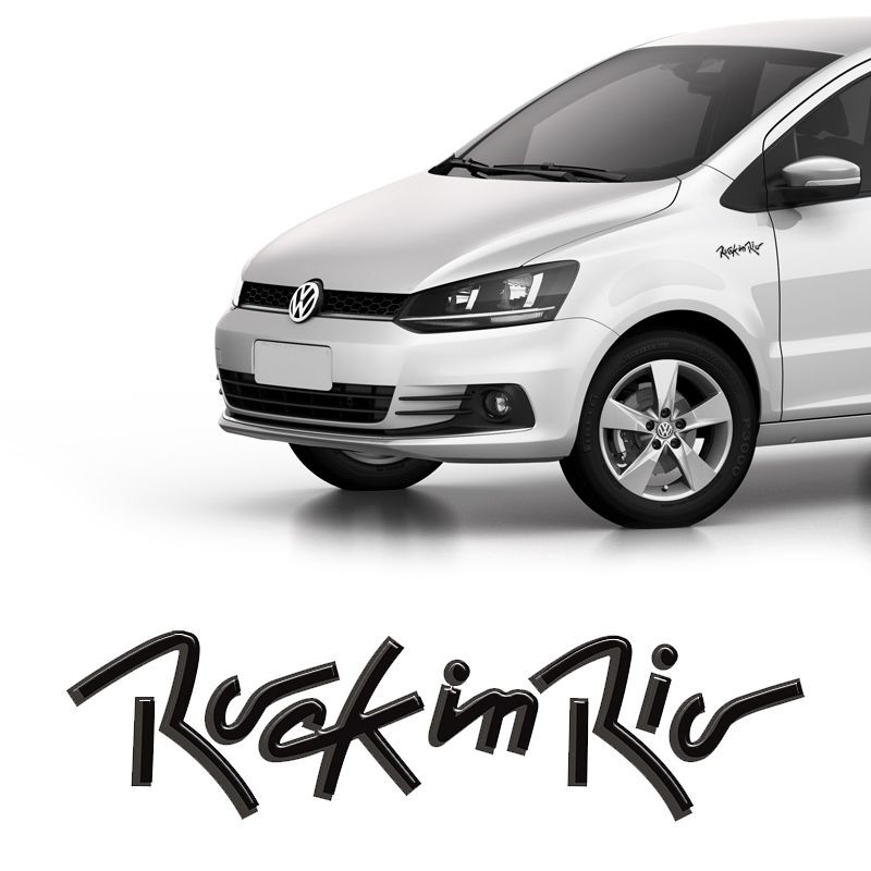 Emblema Black Fox Saveiro Gol Rock In Rio 2013 Resinado