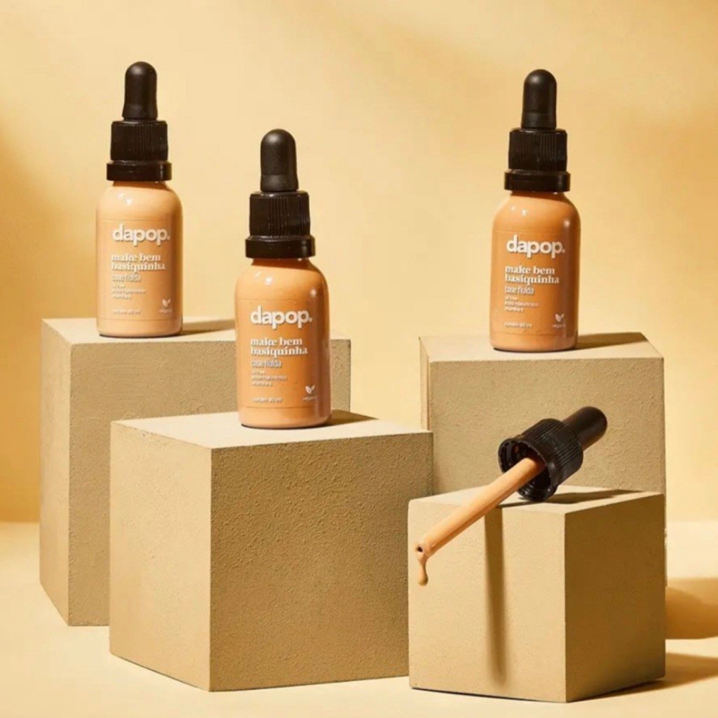Base Fluida Make Bem Basiquinha Dapop: Aveludada, Vegana e Perfeita para o Dia a Dia! em Oferta na Shopee