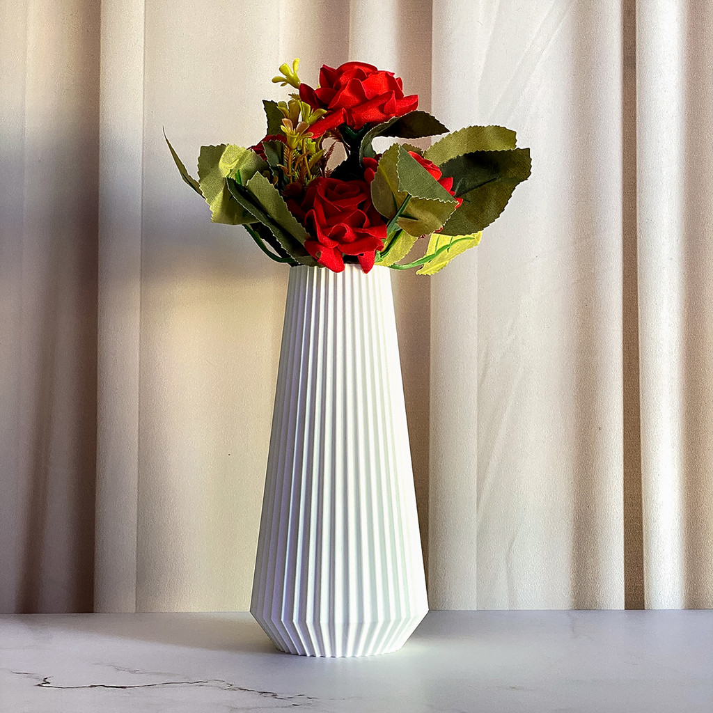 Vaso Design Cone Interior Sala de Estar Banheiro Quarto Infantil para Plantas Jarro Decorativo