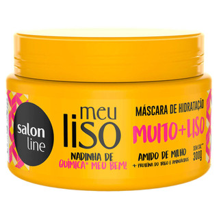 Máscara de Hidratação Salon Line Meu Liso Muito + Liso Amido de Milho 300g em Oferta na Shopee