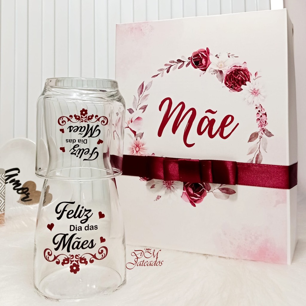 Dia Das Mães - Jogo Moringa E Copo Para Água + Caixa / Mãe em Oferta na Shopee