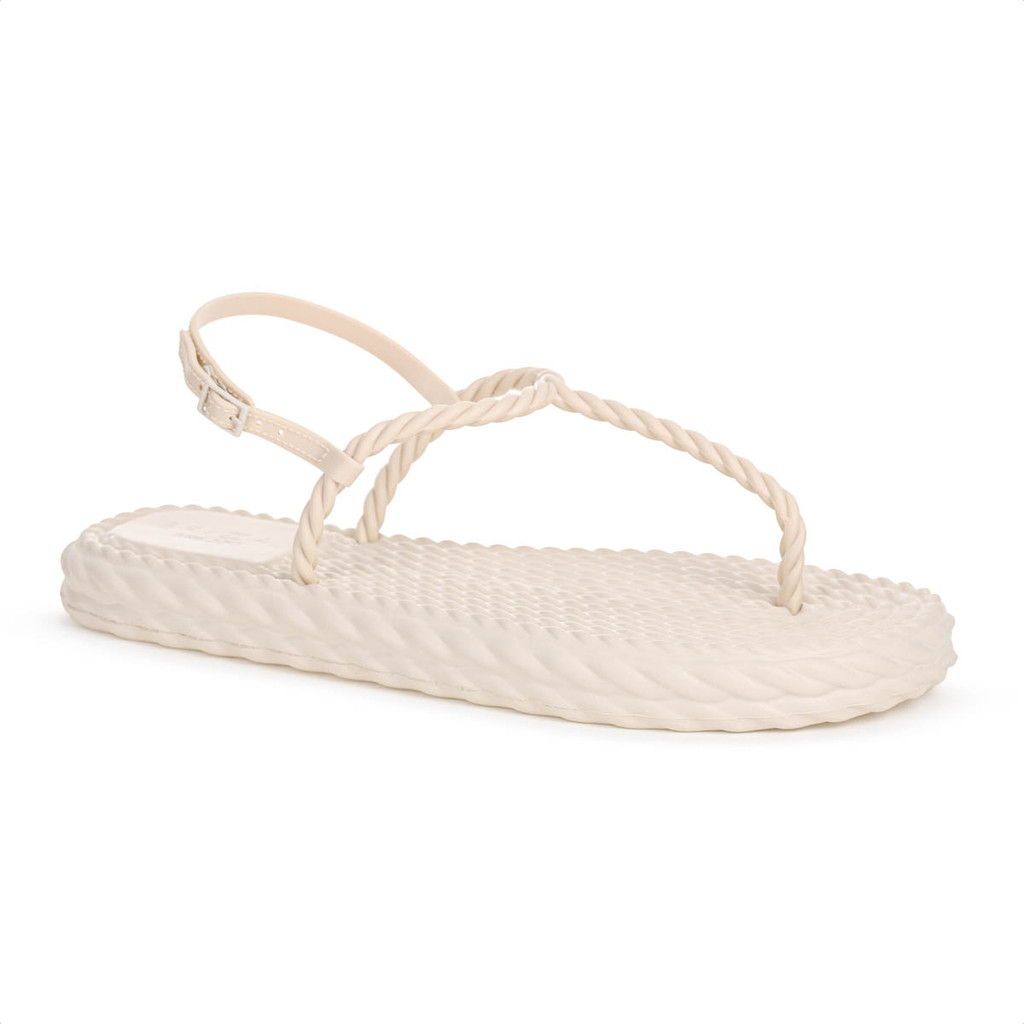 Sandália Brizza Arezzo Thong Slim Marrocos Bege - Feminino em Oferta na Shopee