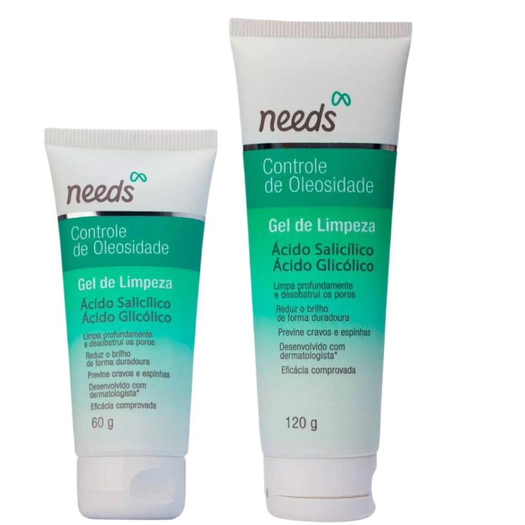 Gel de Limpeza Facial Needs Controle de Oleosidade 60g ou 120g em Oferta na Shopee