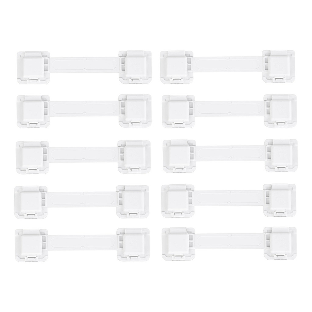 Kit 10 Trava Gaveta Armário Segurança Proteção Bebe Branco