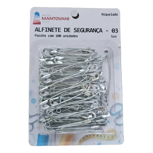 Alfinete De Segurança Pacote Com 100 Unidade Tamanho 3,5cm