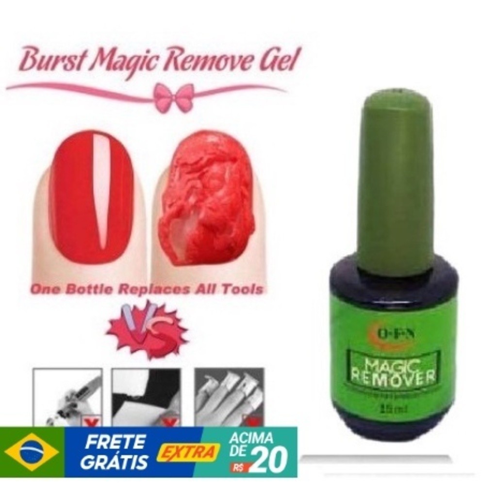 Magic remover O.F.N 15ml removedor de esmalte em gel acrigel em Oferta na Shopee