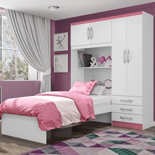 Guarda-Roupa Solteiro Dream  4 Portas 3 Gavetas - Pnr Móveis em Oferta na Shopee