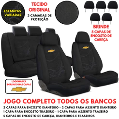 Capa De Banco Automotivo Em Tecido Grosso Carro Chevrolet Corsa Celta Prisma Onix Agile