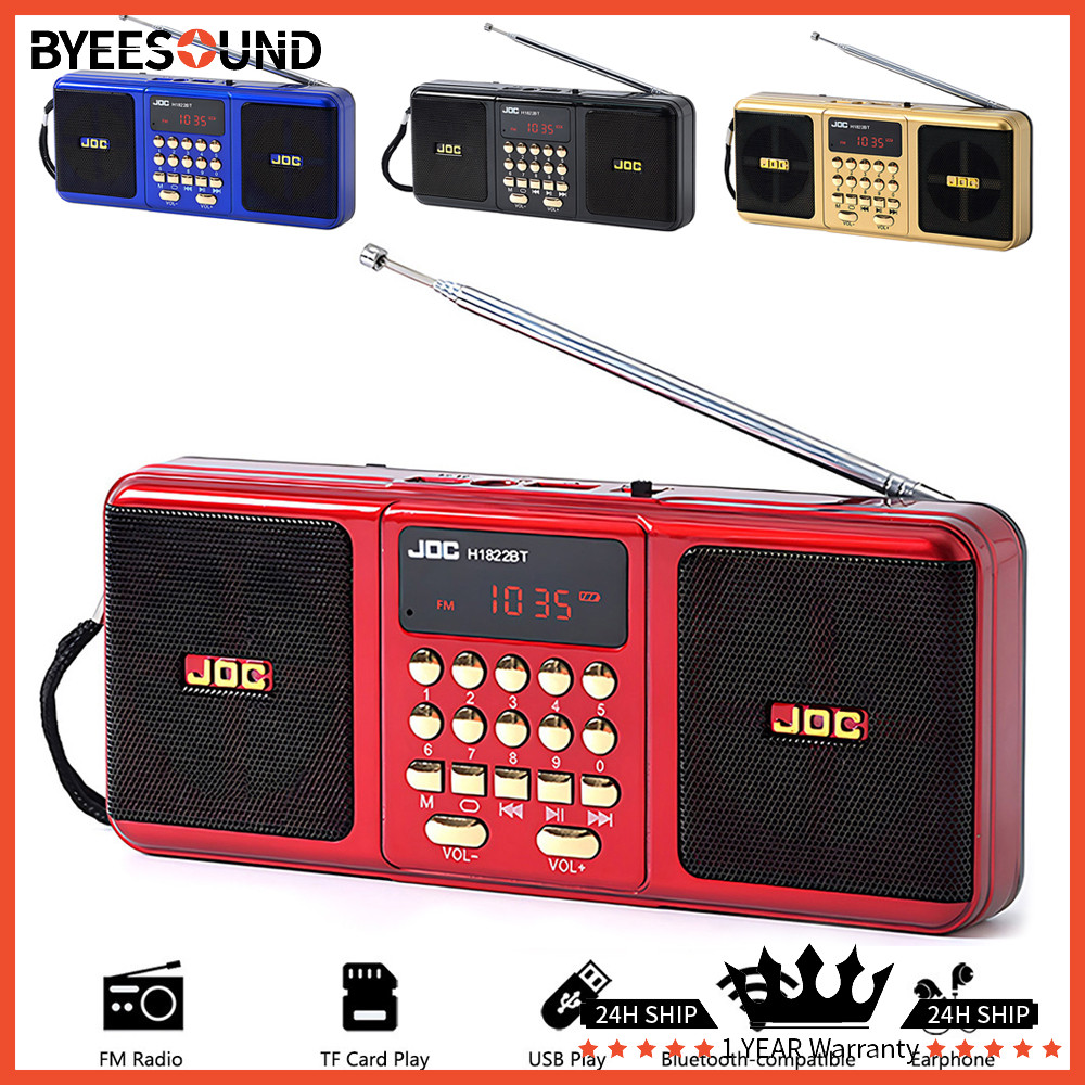 Rádio FM Estéreo Portátil , Alto-Falante Sem Fio , Bateria Recarregável , Suporte Para Cartão TF , USB , Bluetooth Compa em Oferta na Shopee