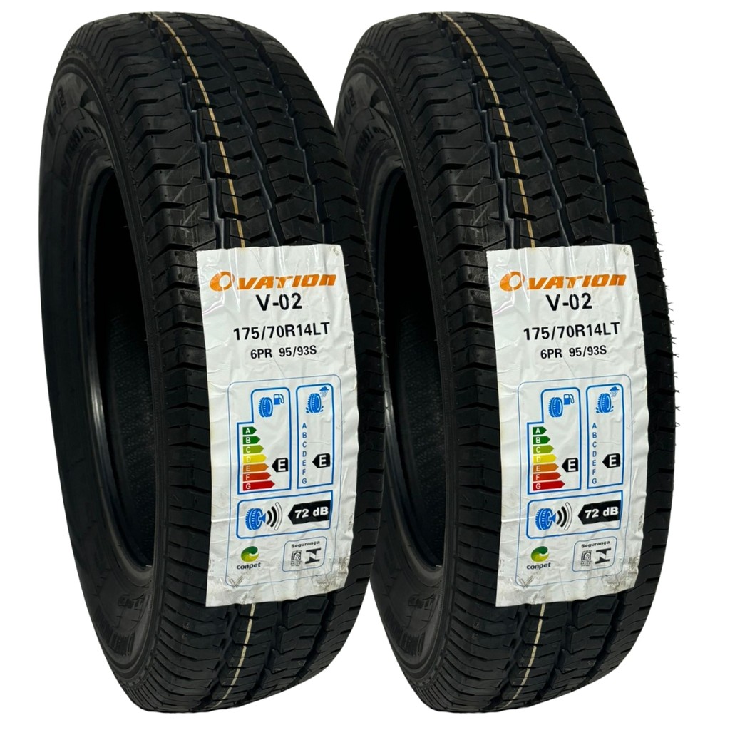 KIT 02 PNEUS 175/70 R14 LT 6 LONAS CARGA 95/93S V02 OVATION SAVEIRO MONTANA HOOGAR STRADA COURIER - Spare Parts and Accessories for Vehicles