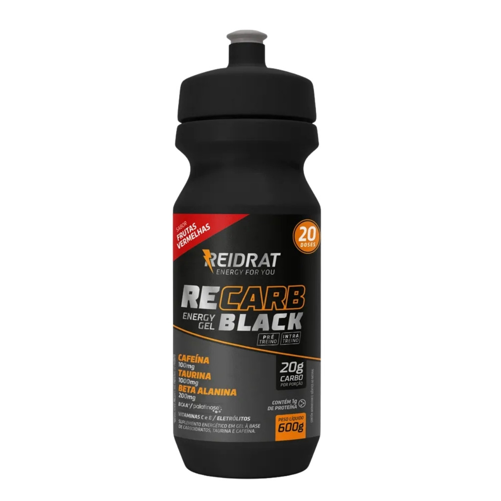Recarb Energy Gel Black Squeeze 600G Reidrat Nutrition Frutas Vermelhas em Oferta na Shopee