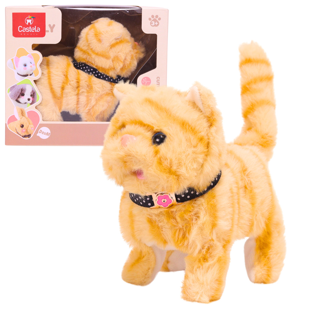 Brinquedo de Pelucia Gatinho c/Som e Movimento - Castela