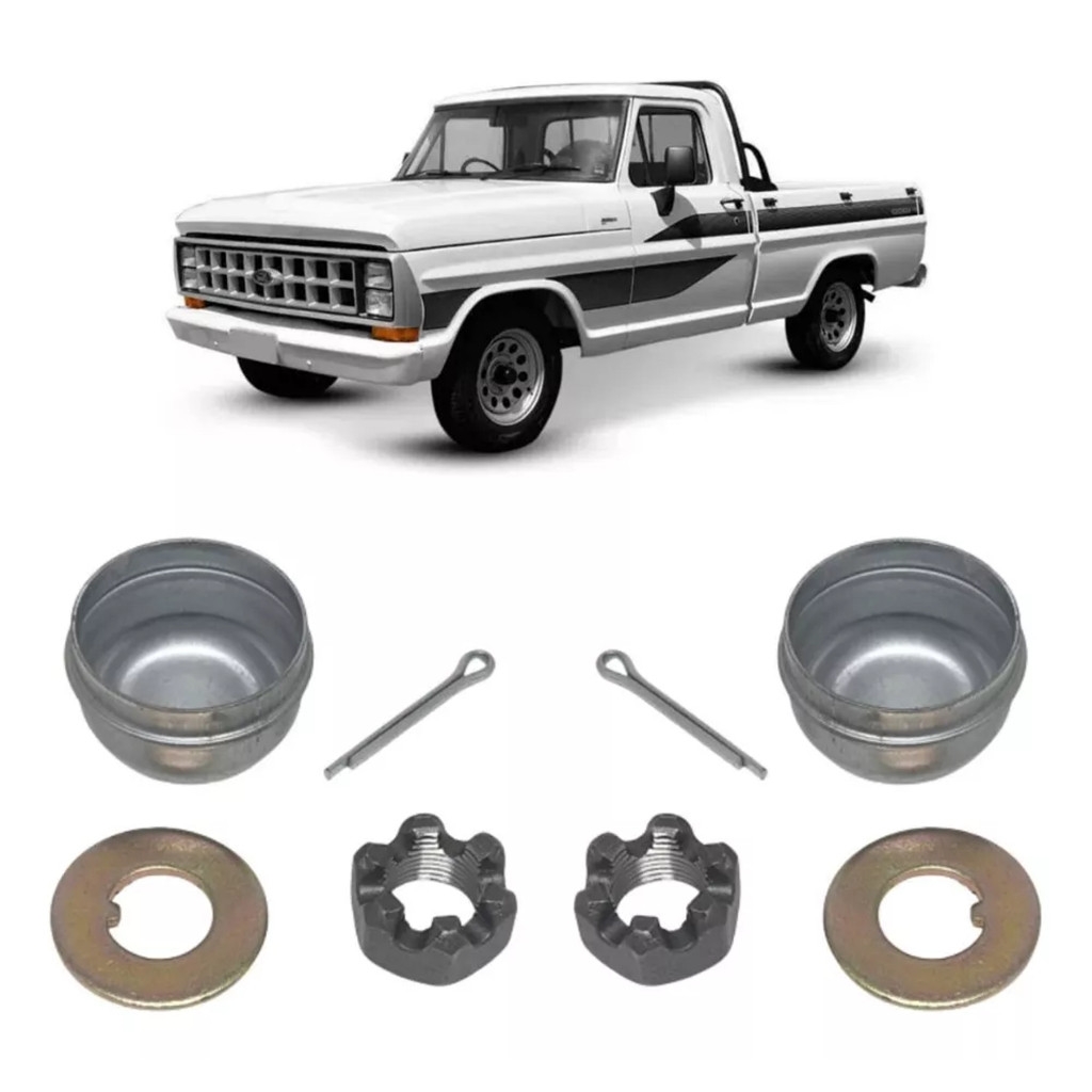 Kit Calota Graxa Cubo Dianteiro FORD F100 F1000 Até 1992 2 RODAS