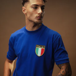 Camisa Itália Retrô 1970 Masculina Collab Retrôgol x Mauro Beting Oficial