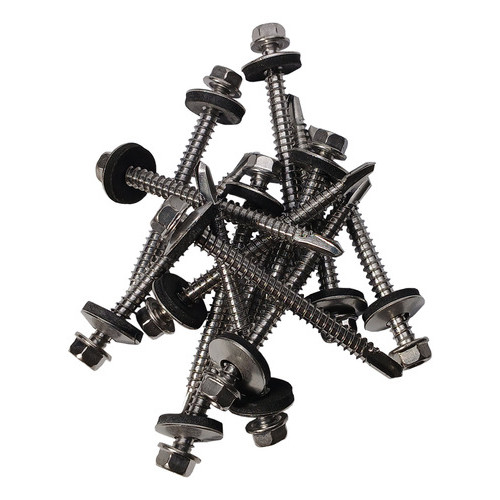 Parafuso Auto Brocante Sextavado Inox 5,5x63,5mm - 50 Peças