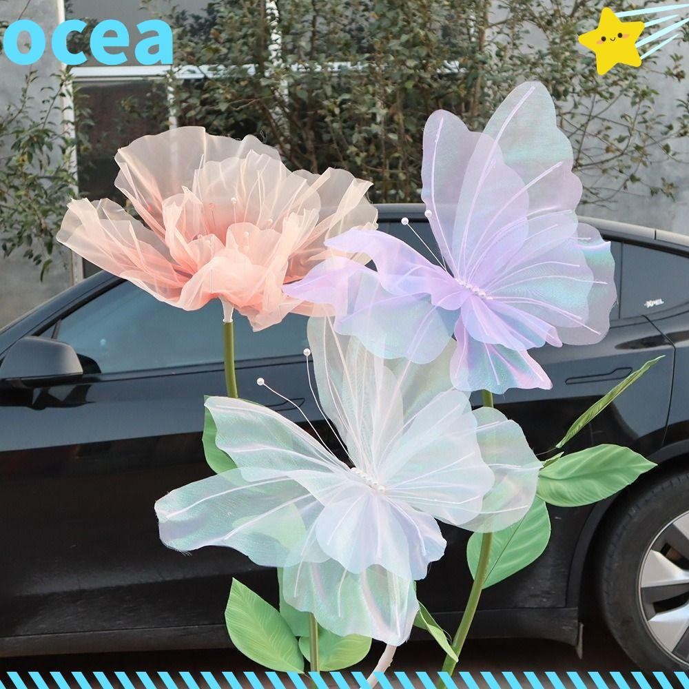 Borboleta Artificial OCEA , Falsa De 50 Cm Para Exterior De Fio De Seda De Gaze Gigante