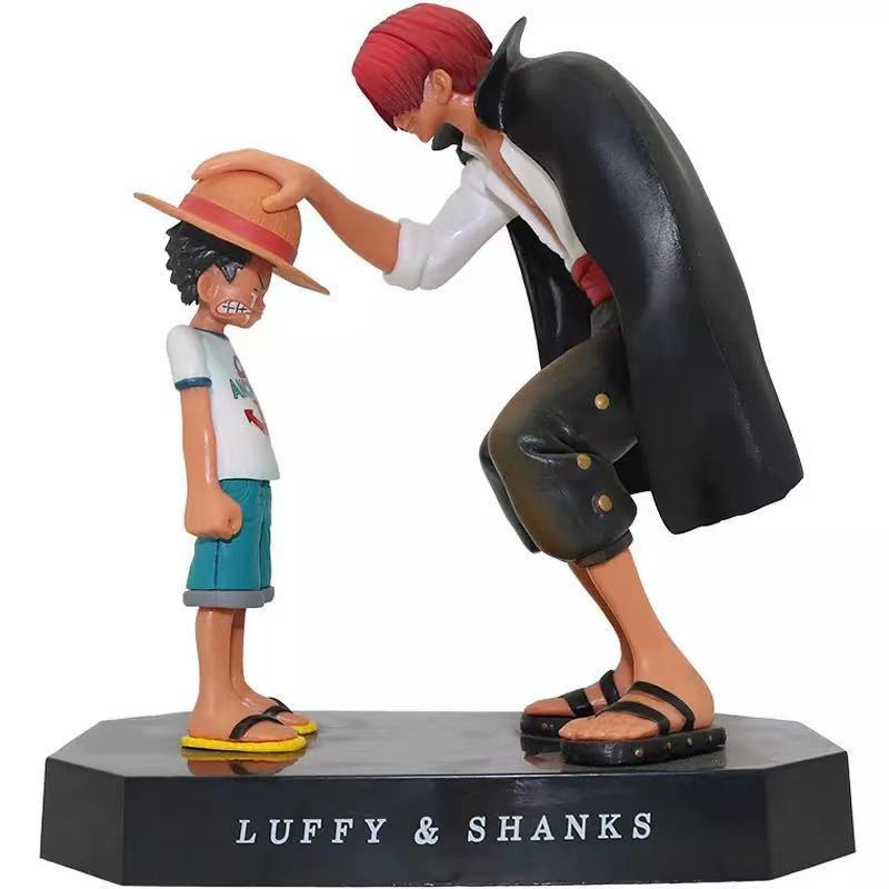 Boneco One Piece Shanks E Luffy Action Figure 18cm Anime Colecionável