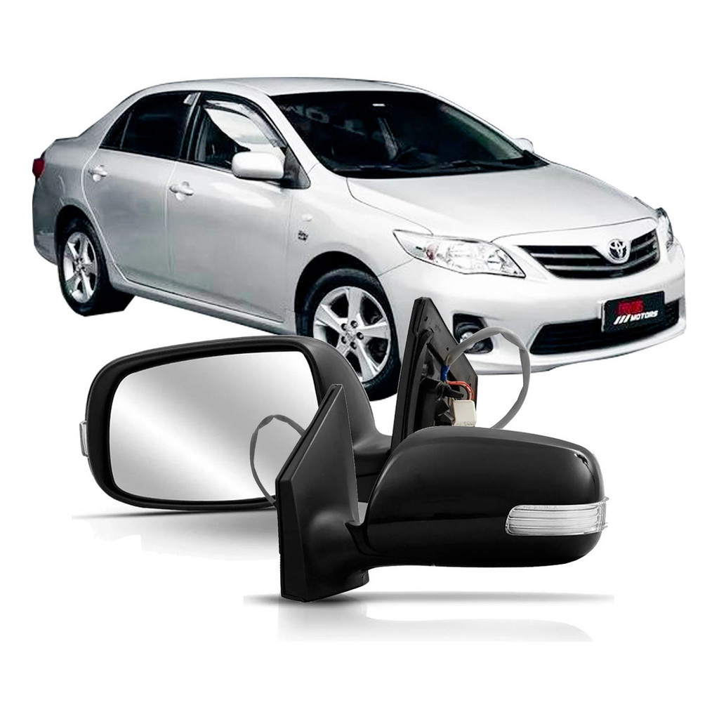 Retrovisor Corolla 2009 10 À 2013 Elétrico Retrátil C/ Pisca em Oferta na Shopee