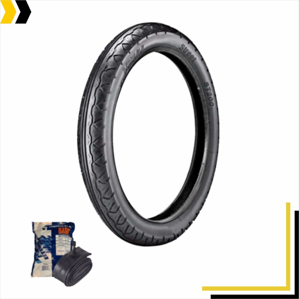 Pneu para Moto Vipal ST200 275-18 Dianteiro com Câmara de Ar MG18 Gulfair para Titan,Fan,YBR, Factor