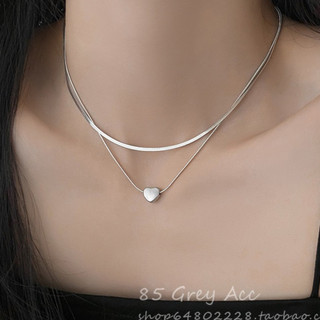KIT 2 Choker Colar Laminado + Colar Com coração Ponto banhado a prata 925 a ouro 18K em Oferta na Shopee