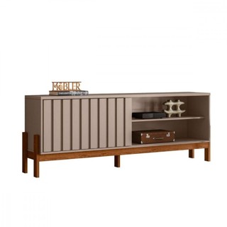 Rack Para Tv Até 75 Aurora 1.8 Mobler Grigio/cinamomo Mel em Oferta na Shopee