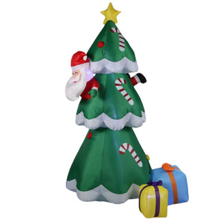 Arvore Natal Inflavel Natalina Papai Noel Presente Enfeite Decoraçao Led Shopping Casa Loja Fim De Ano Festa Eventos
