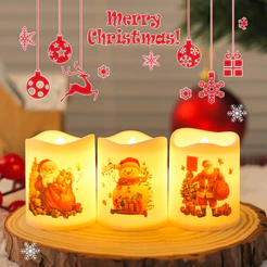 Luzes de velas de Natal LED luminosas decorações para árvores de Natal luzes atmosféricas de mesa decorações de Natal